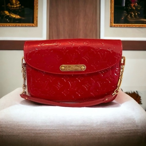 Pomme D'Amour Apple of Love Monogram Vernis Rodeo Drive Bag Louis Vuitton Red - Picture 4 of 17